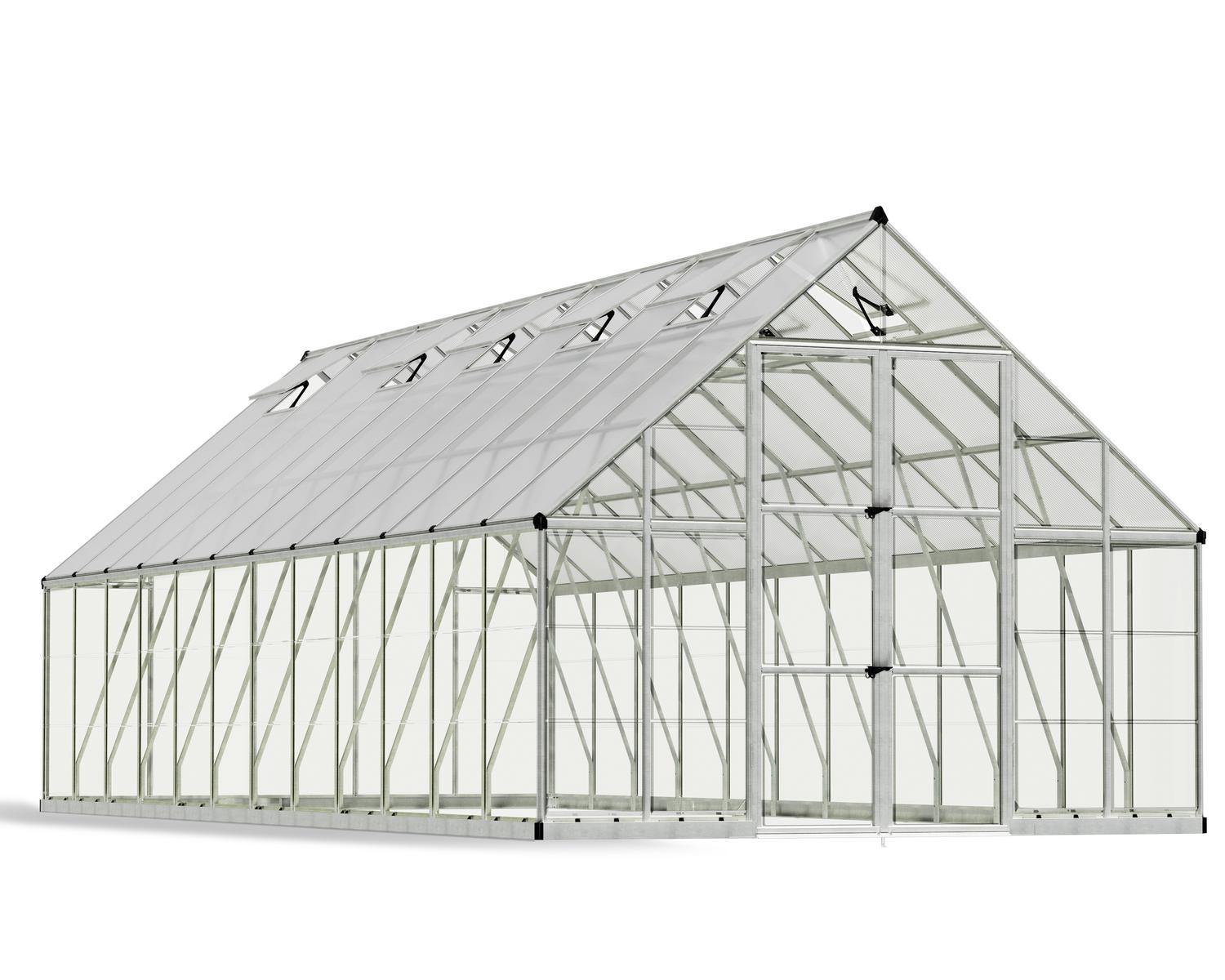 Canopia by Palram Balance 10 ft. x 24 ft. Greenhouse Kit - Silver Structure & Hybrid Panels