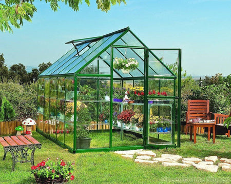 Hybrid Aluminium Frame 6ft x 10ft Green Polycarbonate Greenhouse - Canopia by Palram