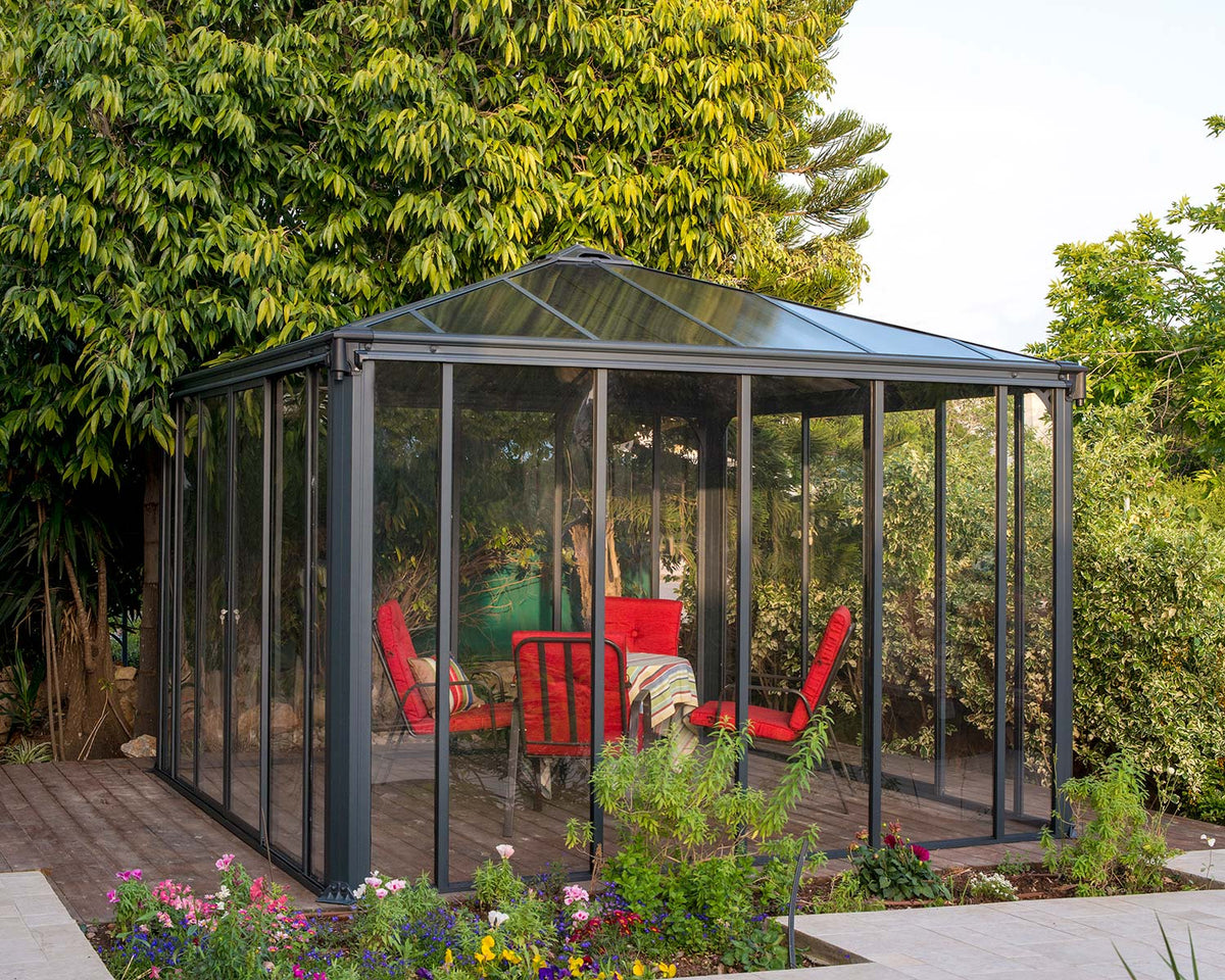 Ledro 3600 Enclosed Aluminium Grey Gazebo & Pergola - Canopia by Palram