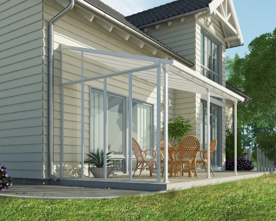 Canopia by Palram Aluminium Patio Cover Side Wall - White - 3m Option Compatibility