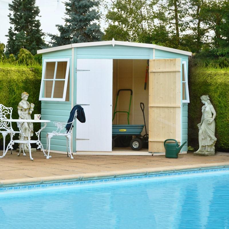 Shire 7x7 Corner Flatpack Garden Shed