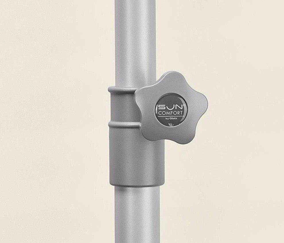 Glatz Flex Roof Parasol 2.1m x 1.5m Rectangle Class 1 - Off Grey 053