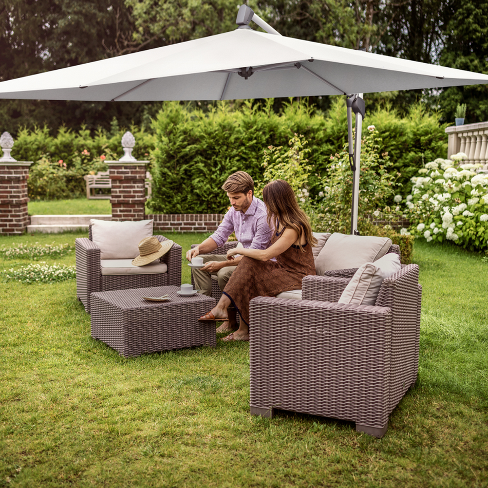 Glatz Sombrano Class 2 Square 300cm Parasol in Cream