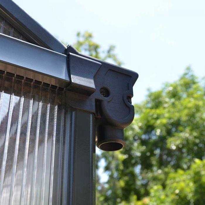 Glory Aluminium Frame 8ft x 16ft Premium Polycarbonate Greenhouse in Grey - Canopia by Palram