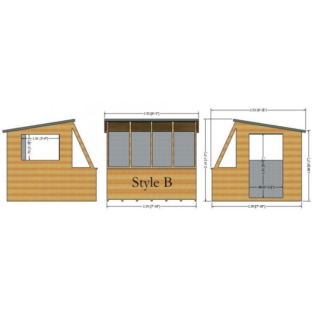 Shire Iceni Potting Shed 6X8 style B