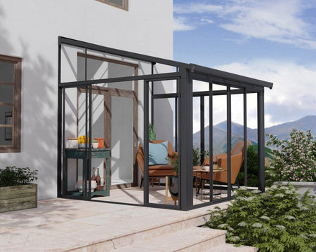 SanRemo 3m x 3.05m Grey Polycarbonate Sunroom - Canopia By Palram 