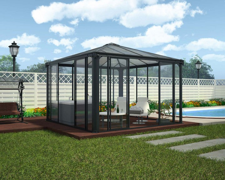 Ledro 3000 Enclosed Aluminium Grey Gazebo & Pergola - Canopia by Palram