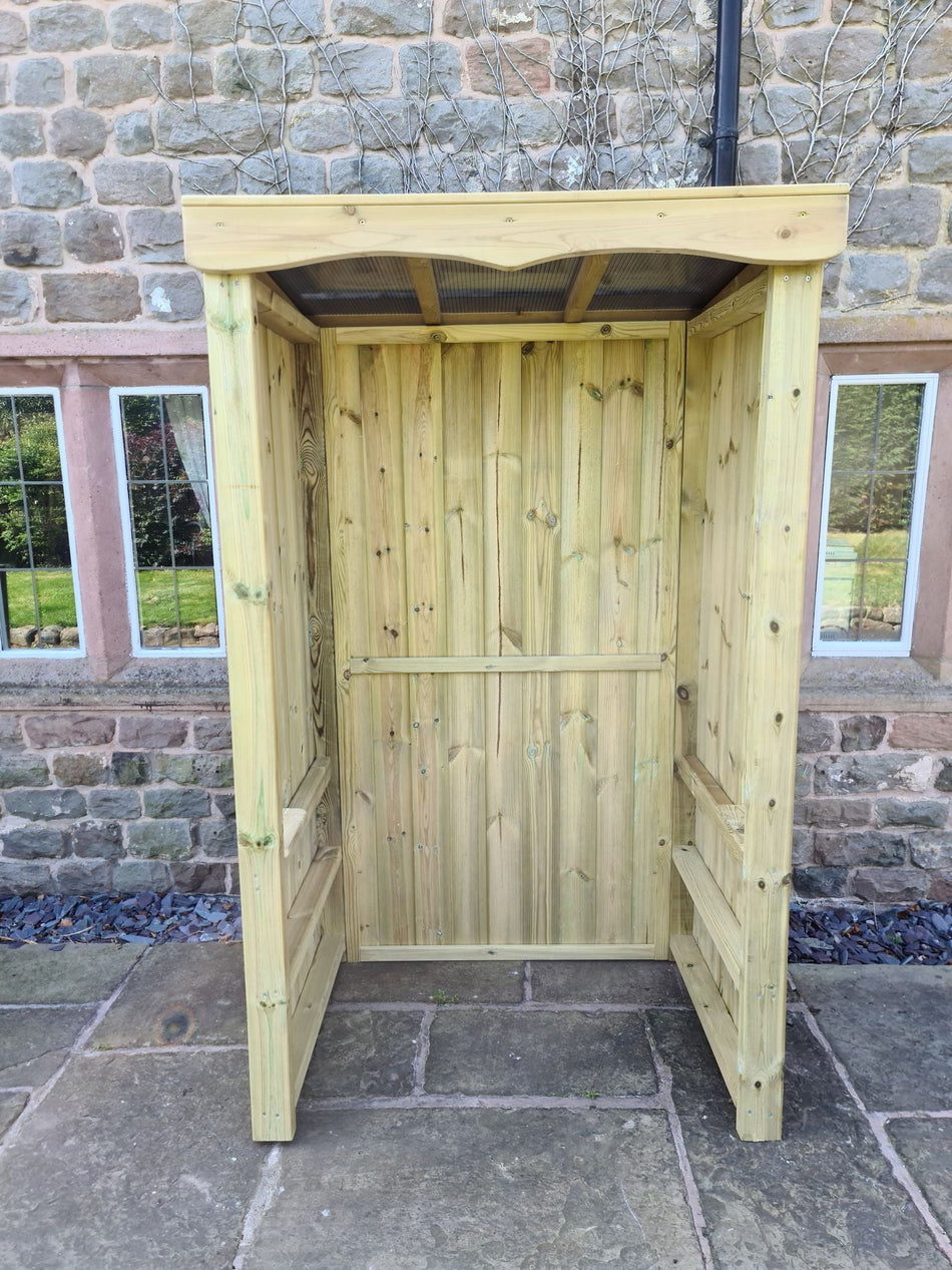 Small Poly Chunky Wooden Smoking Shelter - Churnet Valley