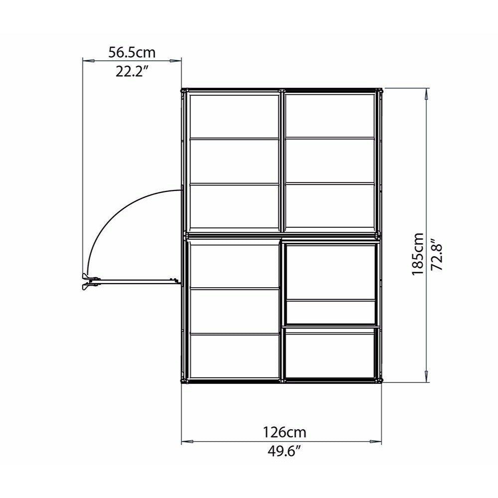Palram Canopia Harmony Silver 6 x 4 ft Greenhouse