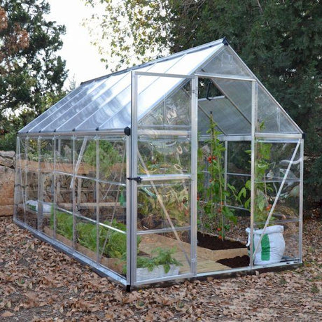 Palram Canopia Hybrid 6x12 Silver Polycarbonate Greenhouse