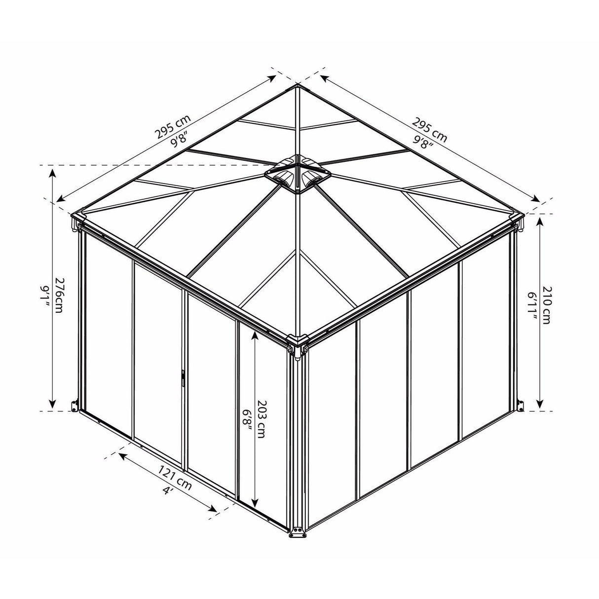 Palram Canopia Ledro 3000 Enclosed Gazebo