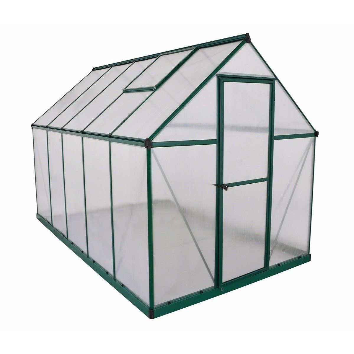 Palram Canopia Mythos 6x10 Green Greenhouse with Twin wall panels