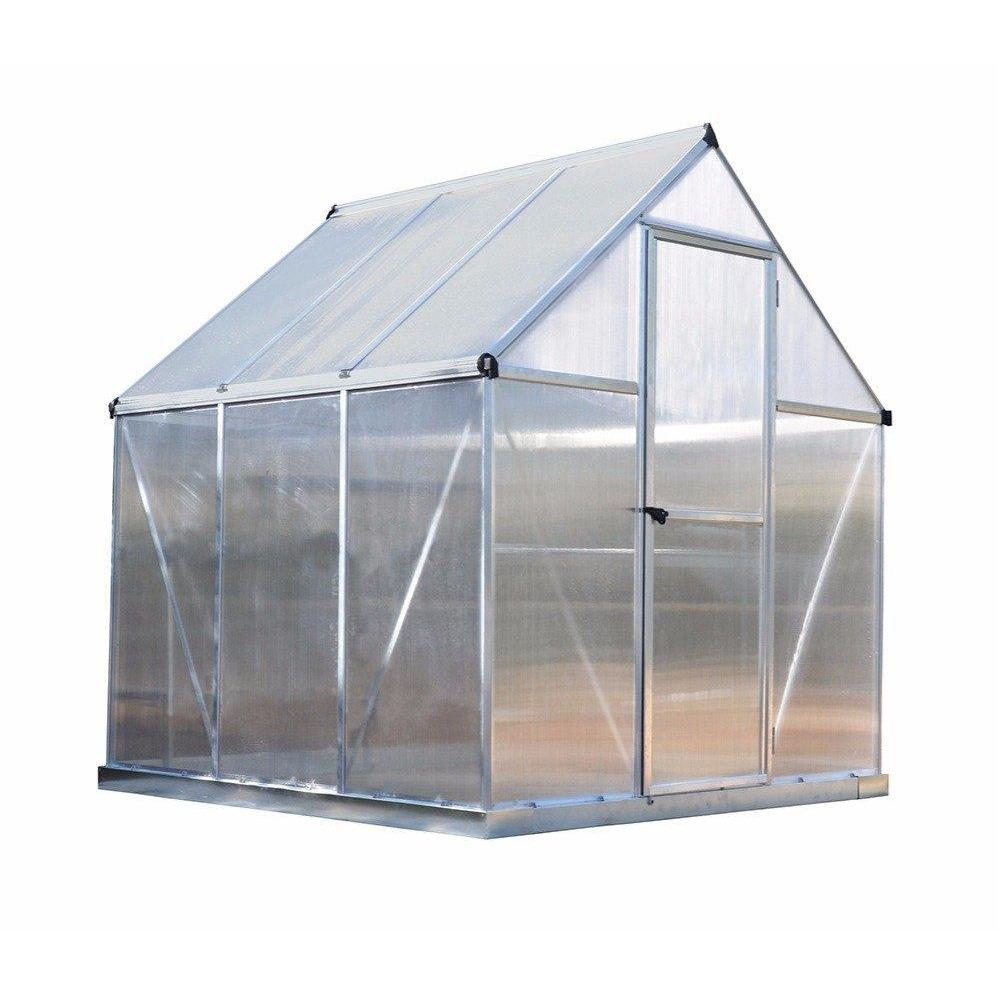 Palram Canopia Mythos 6x6 Silver Greenhouse with Twin wall panels