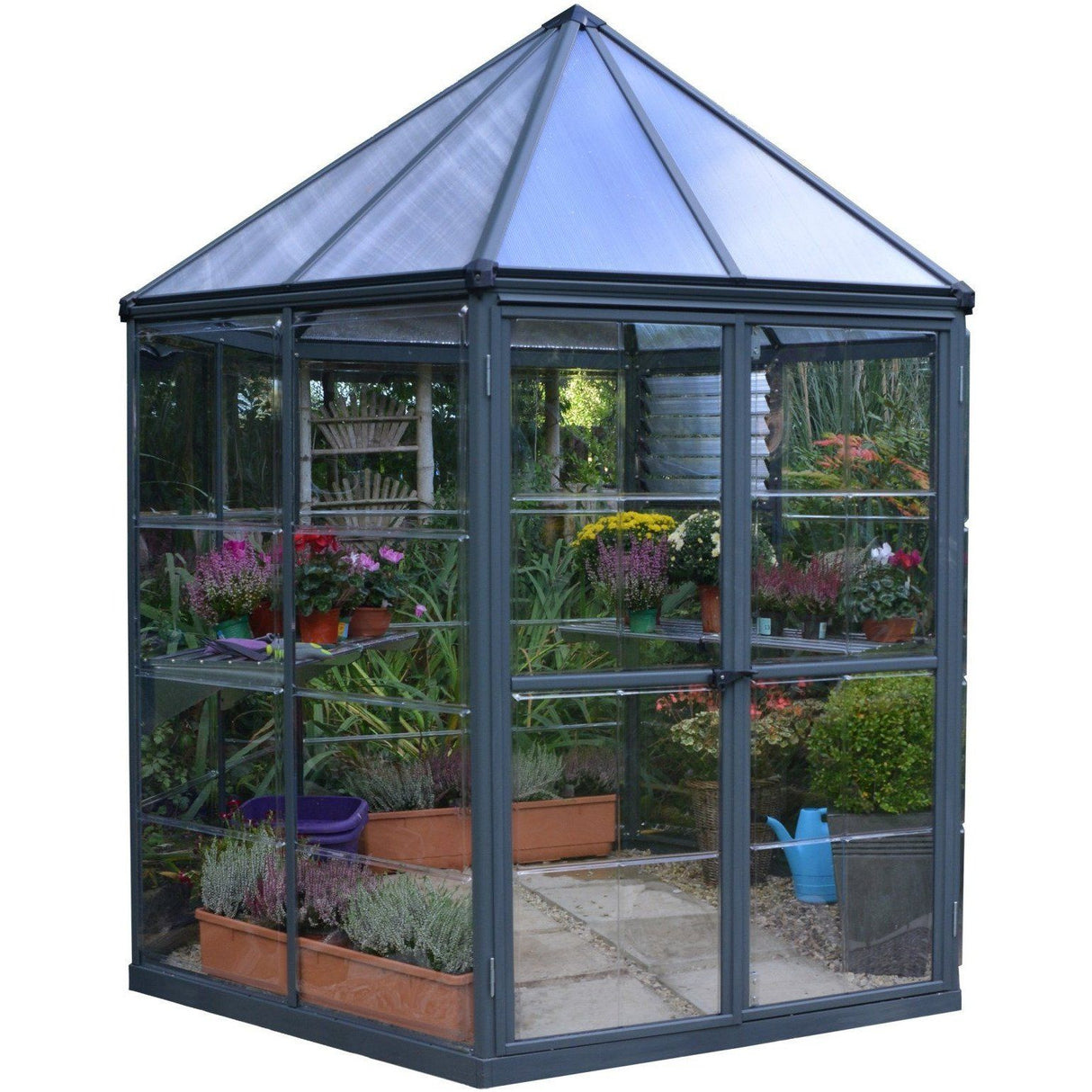 Palram Canopia Oasis 8 ft Hexagonal Greenhouse