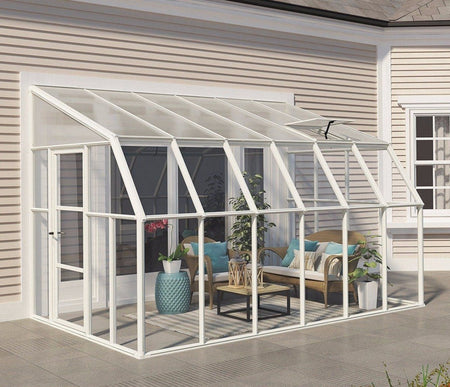 Rion 8ft x 12ft Sun Room & Patio Cover in White - Canopia by Palram