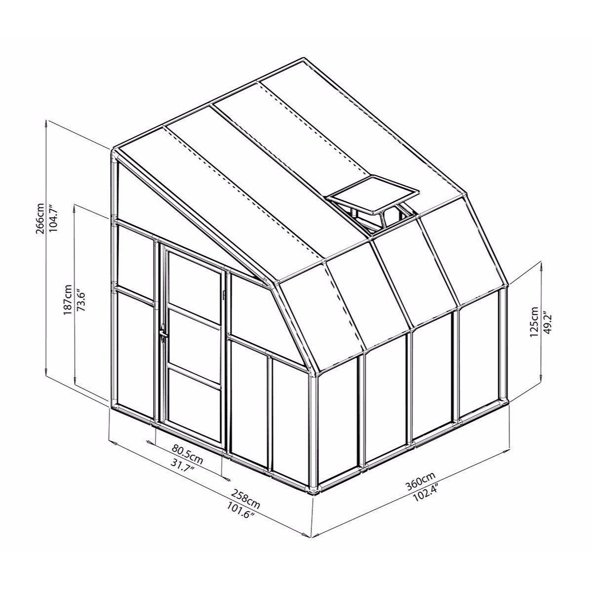 Palram Canopia Rion 8 x 8 ft Sun Room