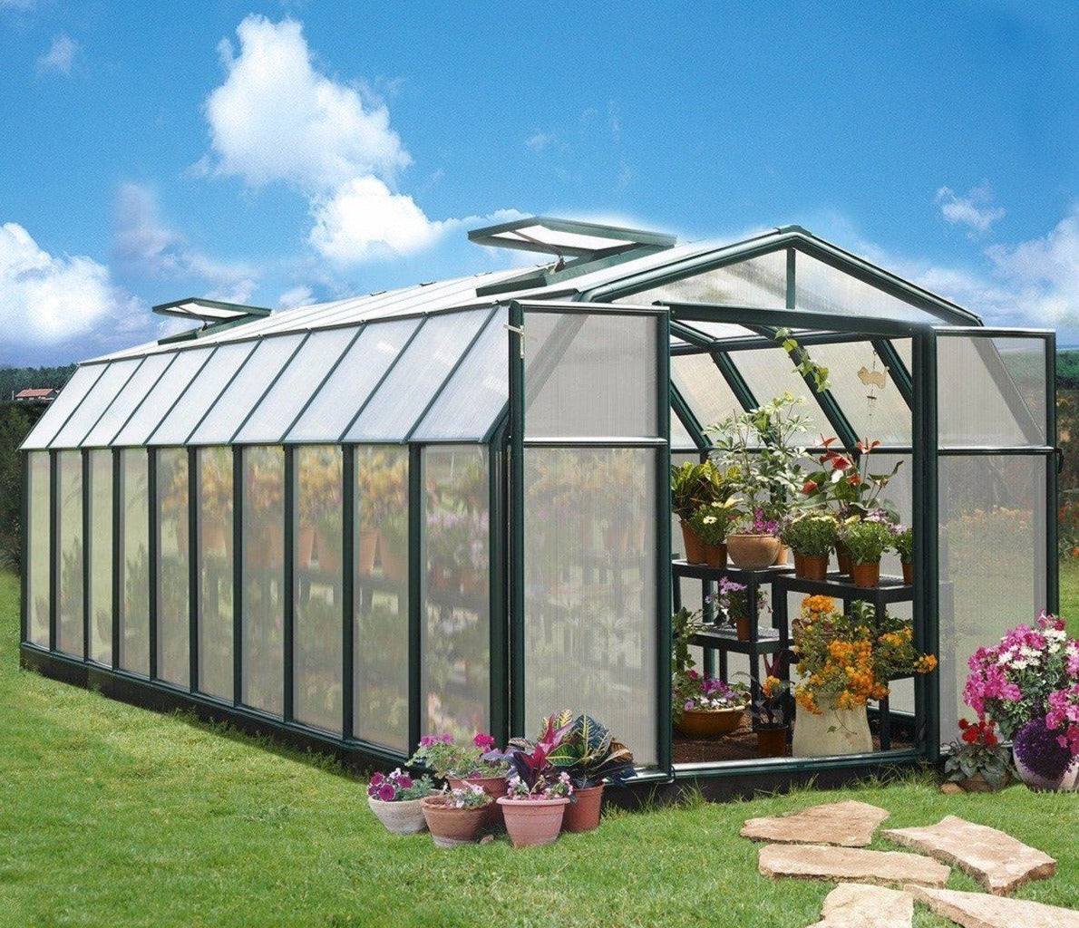Palram Canopia Rion Hobby Gardener 8 x 20 ft Greenhouse