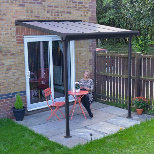 Canopia By Palram Sierra Patio Cover 2.3m x 2.3m Grey Clear