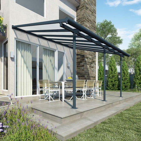 Canopia By Palram Sierra Patio Cover 3m x 4.25m Grey Clear