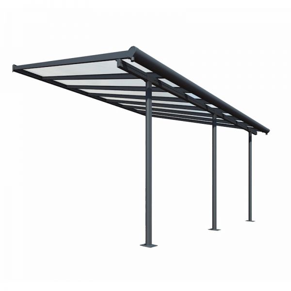 Canopia By Palram Sierra Patio Cover 3m x 9.15m Grey Clear