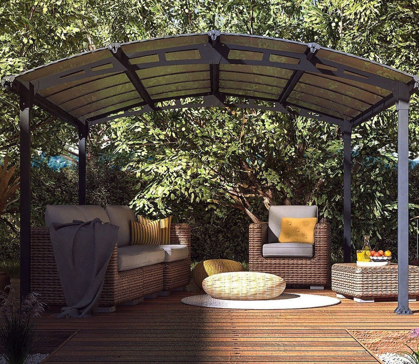 Tucson 4300 Aluminium Grey Gazebo & Pergola - Canopia by Palram
