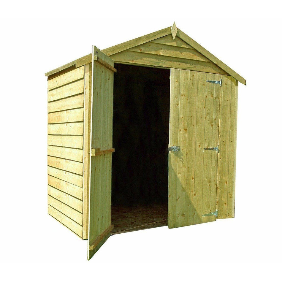 Shire 4x6 Pressure Treated Overlap Garden Shed with Double Doors