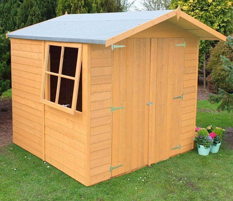 Shire Overlap 7 x 7 ft Pressure Treated Double Door Shed