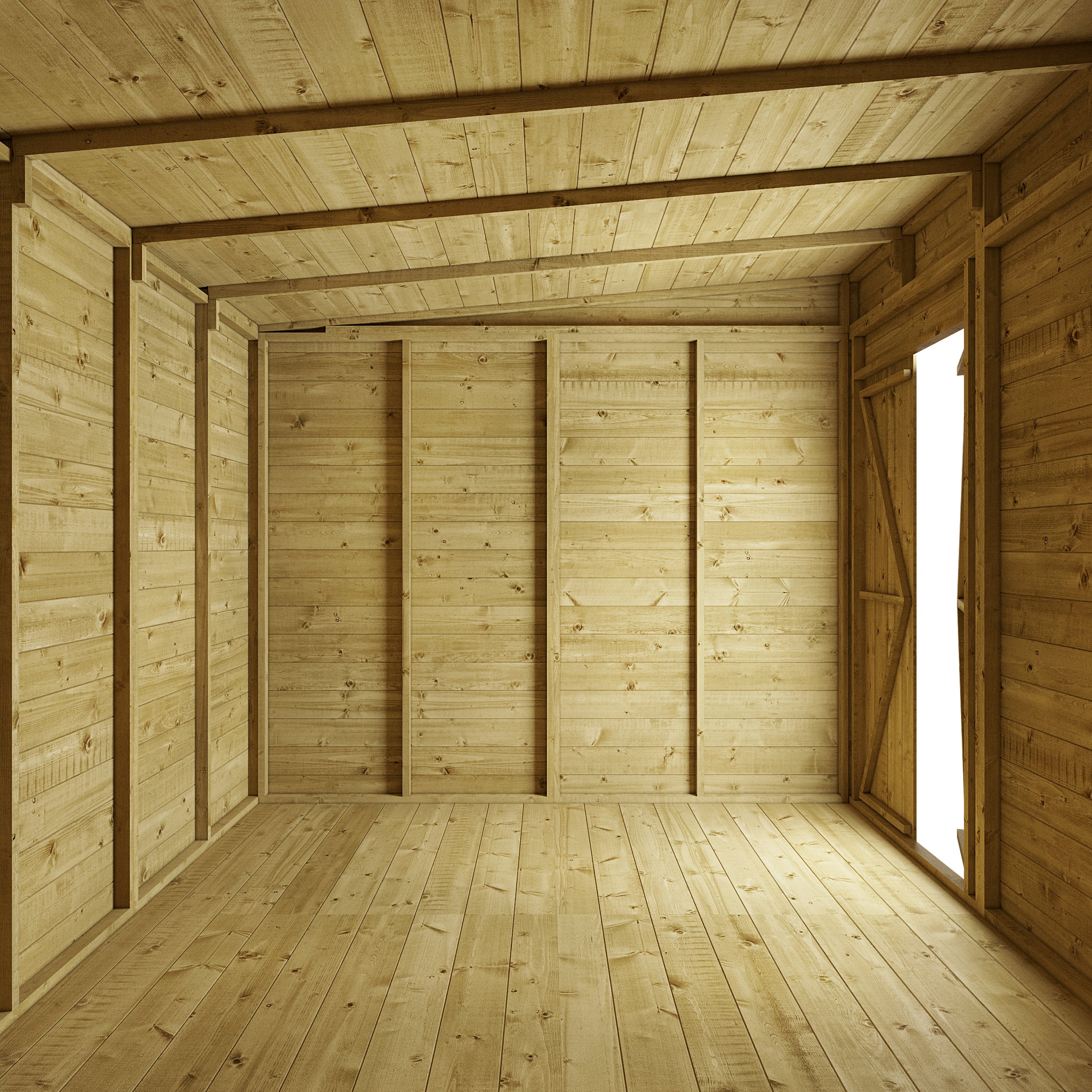 Store More Tongue and Groove Pent Shed - 4x8 Windowless